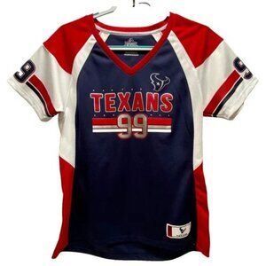 Texans Jersey 99 J. J. Watt Majestic Women's Large Red White Blue Fan Fashion